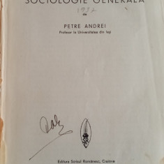 SOCIOLOGIE GENERALĂ - PETRE ANDREI - PRIMA EDIȚIE 1936