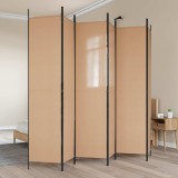 vidaXL Paravan cu 6 panouri Bej 300 x 220 cm Țesătură 42039214