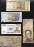 Set 5 bancnote de prin lume adunate (cele din imagini) #275