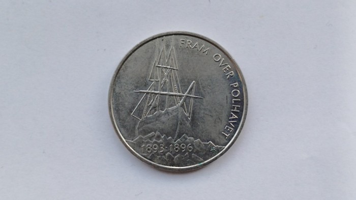 Norvegia-5 Kroner 1996-100 de ani ai Expediției Polare Norvegiene a lui Nansen