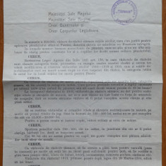 Memoriu adresat Regelui de Asoc. Vaduvelor si Orfanilor de Razboiu Taranca ,1920