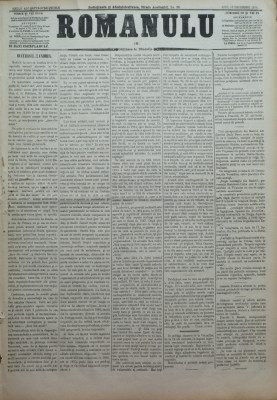 Ziarul Romanulu , 13 Decembrie 1873 foto