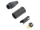 Mufă XLR Tată 6-PIN Dreptă pe Cablu, Neutrik