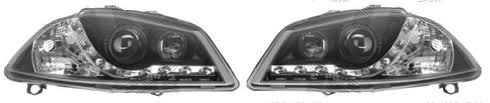 Set faruri tuning Seat Ibiza/Cordoba 02.2002-05.2006 BestAutoVest partea Dreapta/ Stanga H1+H1 manual/electric , cu lumini pozitie LED, transparent n