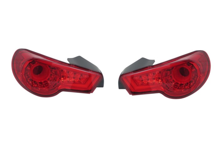 Set stopuri, lampa spate SUBARU BRZ, 06.2012-12.2020; TOYOTA GT-86, 06.2012-06.2021, partea stanga, dynamic indicator; LED; rosu, transparent; TUNING