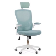 SCAUN DE BIROU ERGONOMIC CU SPATAR INALT SI COTIERE RABATABILE OFF 336 BLEU