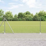 Cumpara ieftin Gard Euro Exterior cu Baza de Beton 25 x 0,8 m Otel Galvanizat