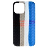 Husa Silicon Woven Texture iPhone 13 Pro, Storm - Protectie Premium, Anti-alunecare