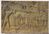 Bnk cp Egipt - Luxor-Karnak - Basorelief Ramses II - Kruger 747/52 - necirculata, Printata