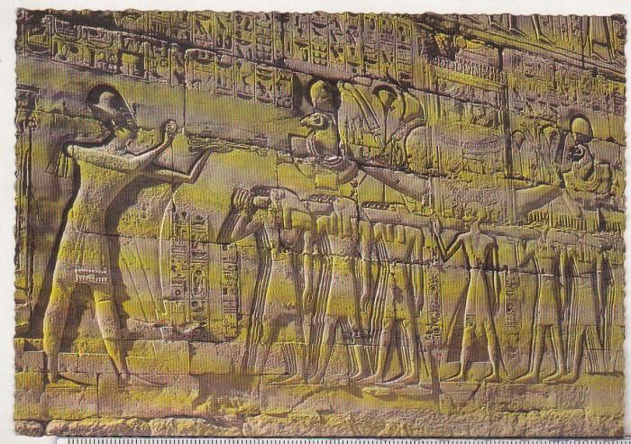 bnk cp Egipt - Luxor-Karnak - Basorelief Ramses II - Kruger 747/52 - necirculata