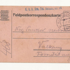 D2 Carte Postala Militara k.u.k. Imperiul Austro-Ungar ,1917 Reg Torontal