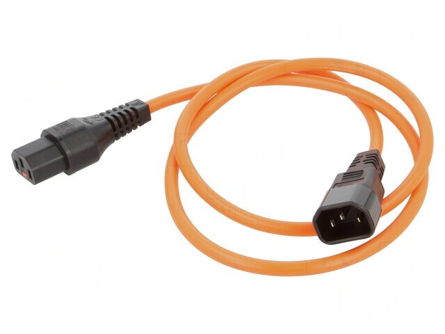 Cablu Blocare IEC LOCK 1m 10A C13-C14
