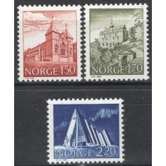 Norvegia 1981 - Cladiri, arhitectura, uzuale, serie neuzata