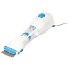 Pieptene aspirator FOXMAG24, impotriva paduchilor, alb/albastru
