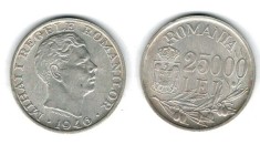 Romania 1946 - 25000 lei, argint, circulata foto