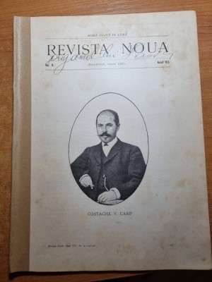 revista noua - iunie 1895-costache v. carp,poreclele la romani, th. sperantia foto
