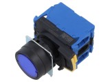 Comutator OMRON 22mm, 2 poziții, 2 NO, LED dublu, acționat prin apăsare