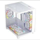 Carcasa 1stPLAYER Gaming BV5-wh, 5 ventilatoare aRGB plus PWM, Micro-ATX, telecomanda, alb