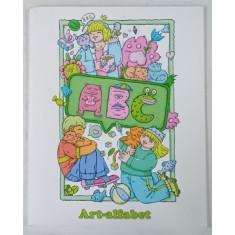 ABC , ART - ALFABET , CARTE DE COLORAT , ilustrator ANA STEFANIA ANDRONIC - BUZU , 2023