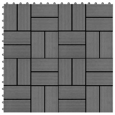 vidaXL Plăci de pardoseală, 22 buc., gri, 30 x 30 cm, WPC, 2 mp