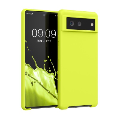 Husa Kwmobile pentru Google Pixel 6, Silicon, Galben, 55480.149 foto