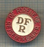 Y 947 INSIGNA- ,,DFR&quot; -DE FORENEDE REJSEBUREAUER -DANEMARCA -PENTRU COLECTIONARI