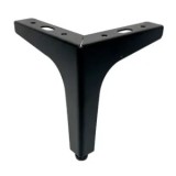 Piciorus metalic , negru mat &ndash; design modern si durabil, inaltime 130mm - Picior mobila ideal pentru mobilier elegant