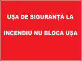 Placuta pentru usa de siguranta la incendiu nu bloca usa