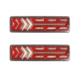 Set 2 Lampi Auto LED Spate, Universale, pentru Remorca, Camion si Trailer, 24V, 5 Functii Semnalizare dinamica, Pozitie, STOP, 46x13cm