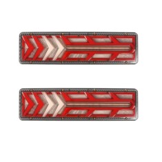 Set 2 Lampi Auto LED Spate, Universale, pentru Remorca, Camion si Trailer, 24V, 5 Functii Semnalizare dinamica, Pozitie, STOP, 46x13cm
