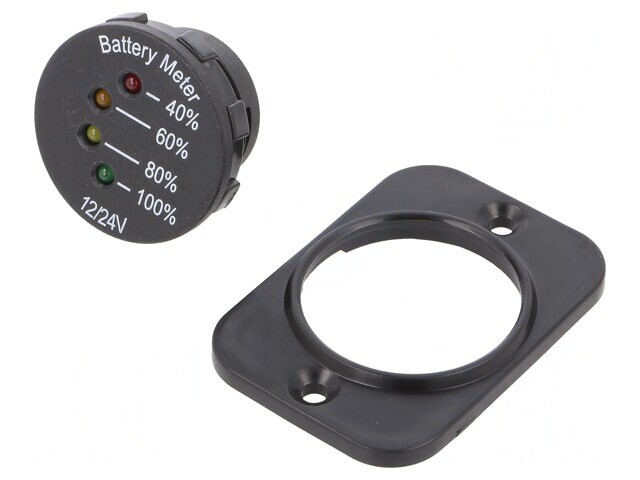 Voltmetru LED Negru 7-33V pentru Panou