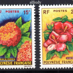 POLINEZIA FRANCEZA 1962, Flora, serie neuzata, MNH