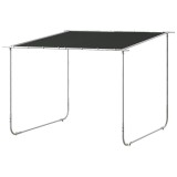 Pavilion pentru gradina/terasa, cu roti, cadru metalic, pliabil, negru, 3.02x3.02x2.5 m, ART
