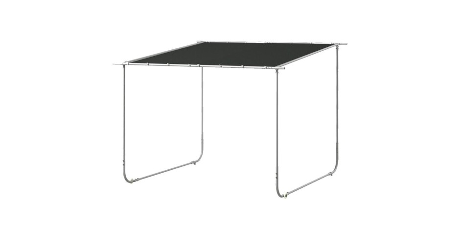 Pavilion Gradina Pliabil cu Roti, Negru, 3.02x3.02x2.5m, Cadru Metalic ...