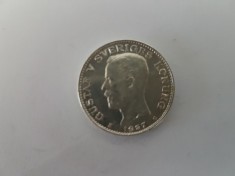 Suedia 1KR. 1937 Argint are 8 gr.Impecabila foto