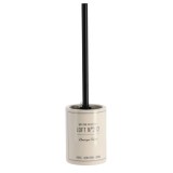 Perie Toaletă Ceramica Maner Otel Inox Model Grafic &ndash; Alb Compoziție Inox