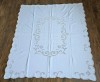 FATA DE MASA MARE VINTAGE DIN BUMBAC GROS CU MODEL BRODERIE PE FIR