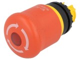 Comutator de siguranță roșu 22mm EATON M22-LED IP66, 2 poziții