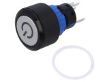 Comutator ONPOW LAS1-APY-11ZT/W/24V/P 2 Poziții SPDT 0,5A 220VAC ON-ON apăsare