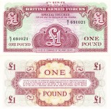 Bancnota British Forces 1 Pound 1962, Seria 4, P-36, UNC