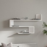 Cumpara ieftin Raft de perete Zeta, Pako World, Alb, 120x20x71 cm
