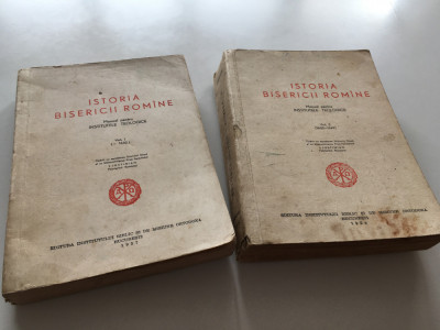 ISTORIA BISERICII ROMINE PT. INSTITUTELE TEOLOGICE 2 VOL. BUCURESTI 1957/-58 foto