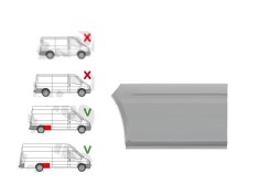 Segment reparatie aripa spate Ford Transit (V184/5), 05.2000-04.2006; Ford Transit/Tourneo (V347/8), 05.2006-04.2013, Spate, Dreapta, Aftermarket foto