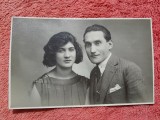 Fotografie tip carte postala, femeiei si barbat, 1924