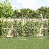 Cumpara ieftin Cusca pentru caini 2 buc. Argintiu 4 x 2 x 2 m Otel galvanizat