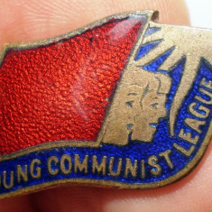 I.100 INSIGNA COMUNISTA YCL YOUNG COMMUNIST LEAGUE 32/15mm email