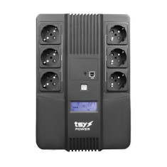 UPS TSY Power, 600VA/360W, LCD, line interactive, 6 x Schuko TSY-D-0K6-LCD
