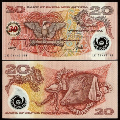 PAPUA NOUA GUINEE █ bancnota █ 20 Kina █ 2003 █ P-27 █ POLYMER COMEMORATIV █ UNC
