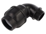 Cot 90&deg; cu filet G 1 1/2" exterior pentru țevi PE - GEBO