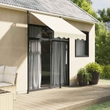 vidaXL Copertină retractabilă, crem, 200x115 cm, țesătură și oțel
